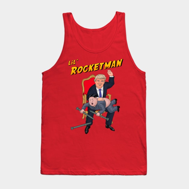 Rocketman Lil Kim Jong Un Tank Top by Graffix